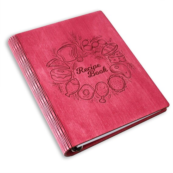 A5 Wooden Blank Recipe Book Valentine S Day Book With 80 Etsy