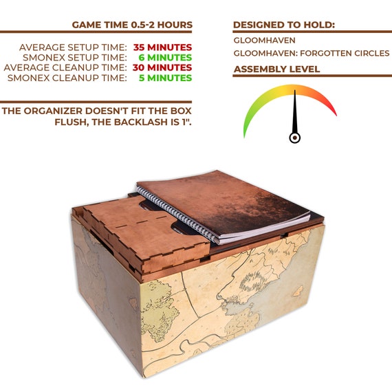 Gloomhaven Organizer With Forgotten Circles Expansion / Wooden Insert for  Board Games / Gloomhaven Best Storage Solution / Smonex / BROWN -   Canada