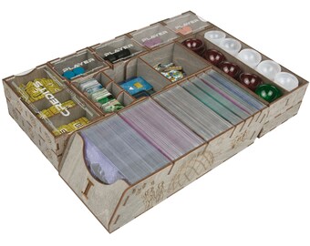 Underwater Cities Wooden Board Game Organizer by Smonex / Underwater Cities Game Insert Compatible with All Expansions and Promo Cards