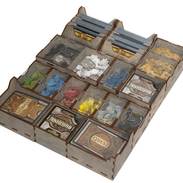 Lords of Waterdeep Wooden Organizer / Storage Insert for Lords of Waterdeep Board Game with All Expansions / Dungeons and Dragons Gift