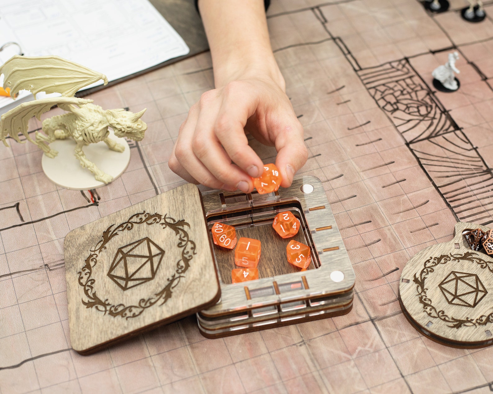 D&D Dice Storage Box for RPG and Tabletop Games / Dungeons and Etsy