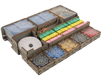 Pax Pamir Wooden Organizer by Smonex / All-in-One Storage Box for Pax Pamir 2nd Edition / Board Game Accessories Made of Wood / Gamer Gift