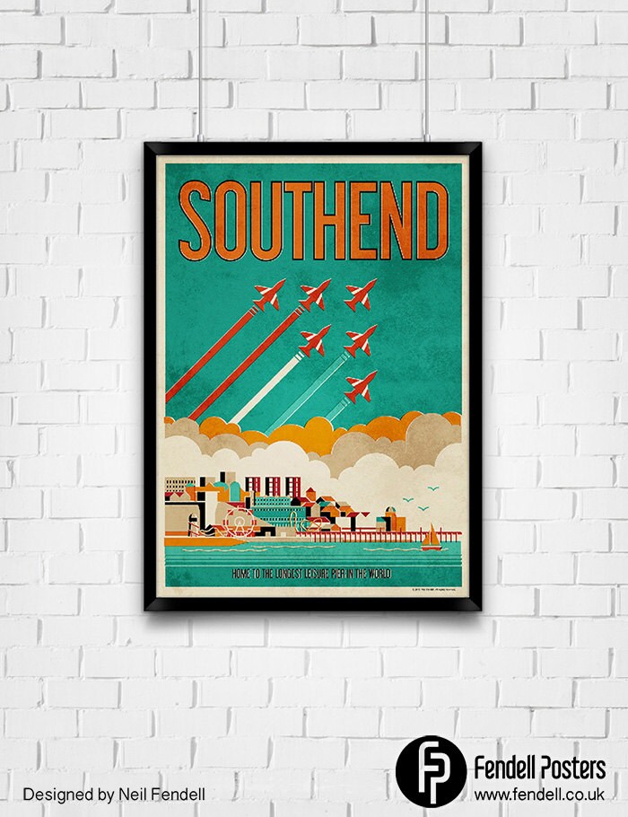 Southend Poster A4 & A2 sizes Etsy