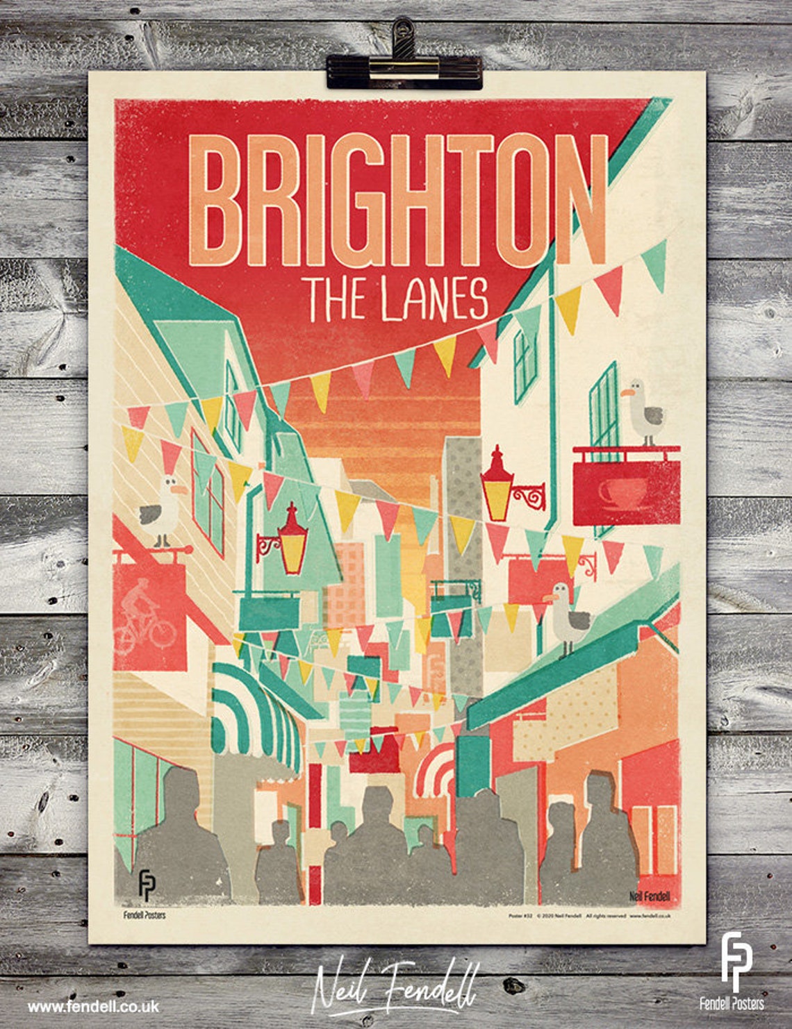 Brighton The Lanes Poster A4 & A2 sizes Etsy