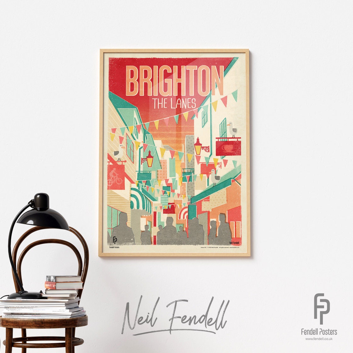 Emma Ball 水彩画 The Lanes,Brighton