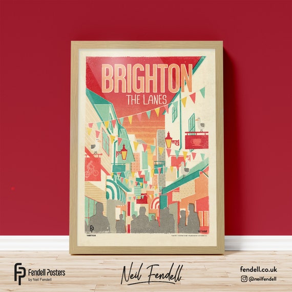 Emma Ball 水彩画 The Lanes,Brighton