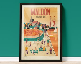 Maldon - Promenade Park - Poster (A4, A3 & A2 Sizes)