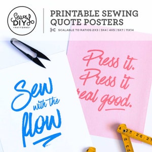 Printable Sewing Quote Posters
