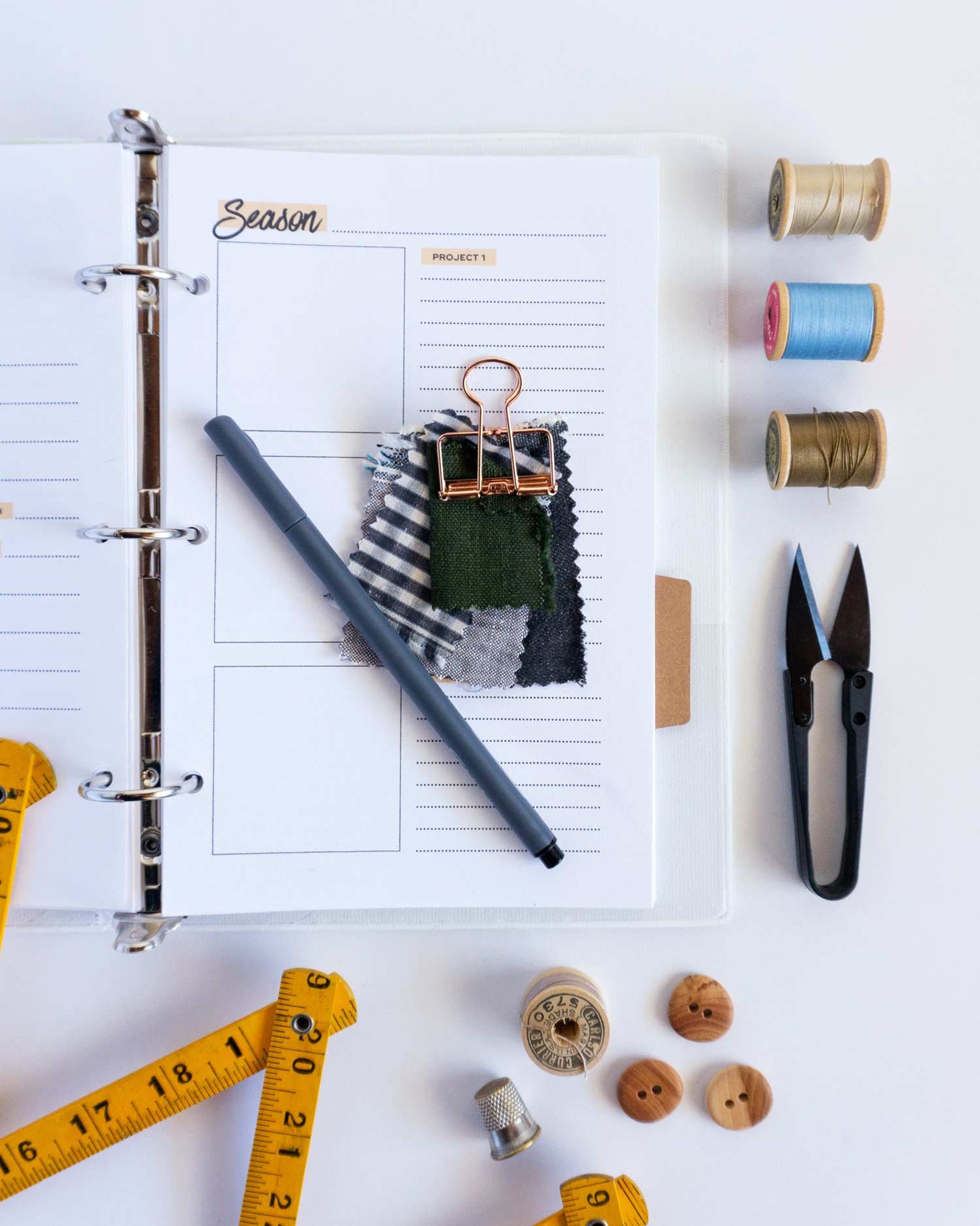 Printable Sewing Planner PDF Download Design 002 - Etsy