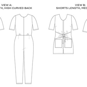 Jumpsuit sewing pattern Tie-Front Jumpsuit Sizes 0-32 Dana Jumpsuit Instant Download PDF Instruction E-book pattern tutorial image 8