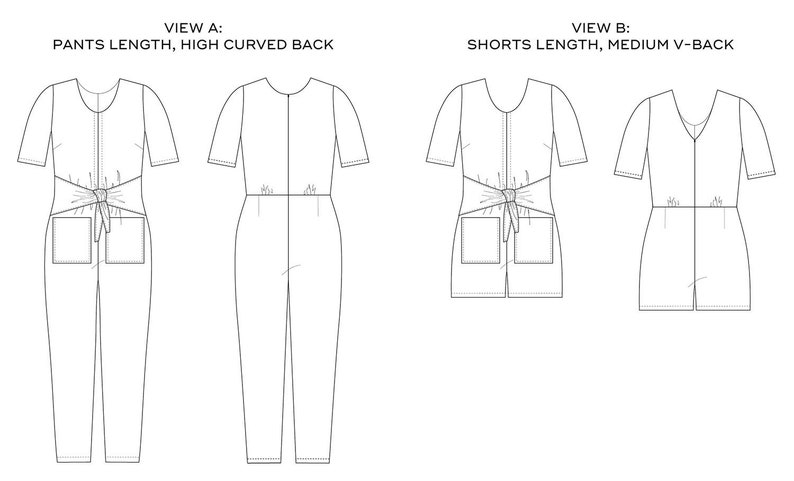 Jumpsuit sewing pattern Tie-Front Jumpsuit Sizes 0-32 Dana Jumpsuit Instant Download PDF Instruction E-book pattern tutorial image 8