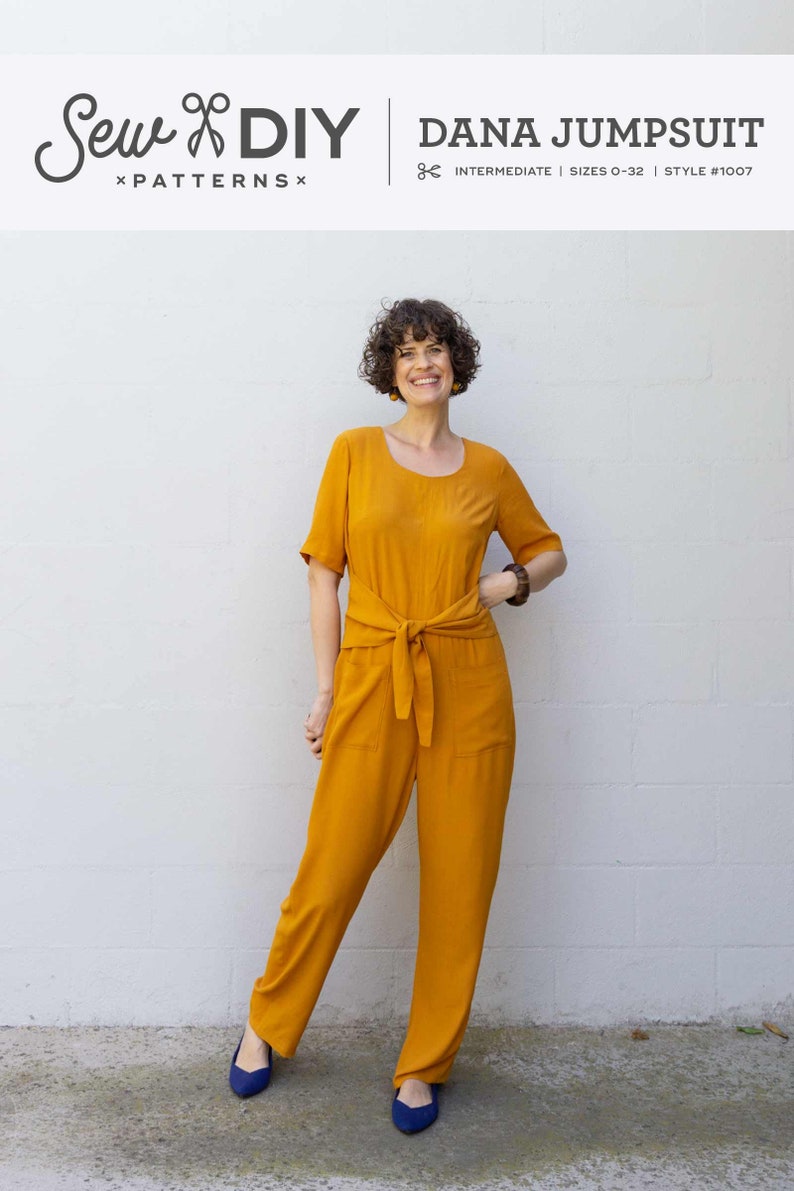 Jumpsuit sewing pattern Tie-Front Jumpsuit Sizes 0-32 Dana Jumpsuit Instant Download PDF Instruction E-book pattern tutorial image 3