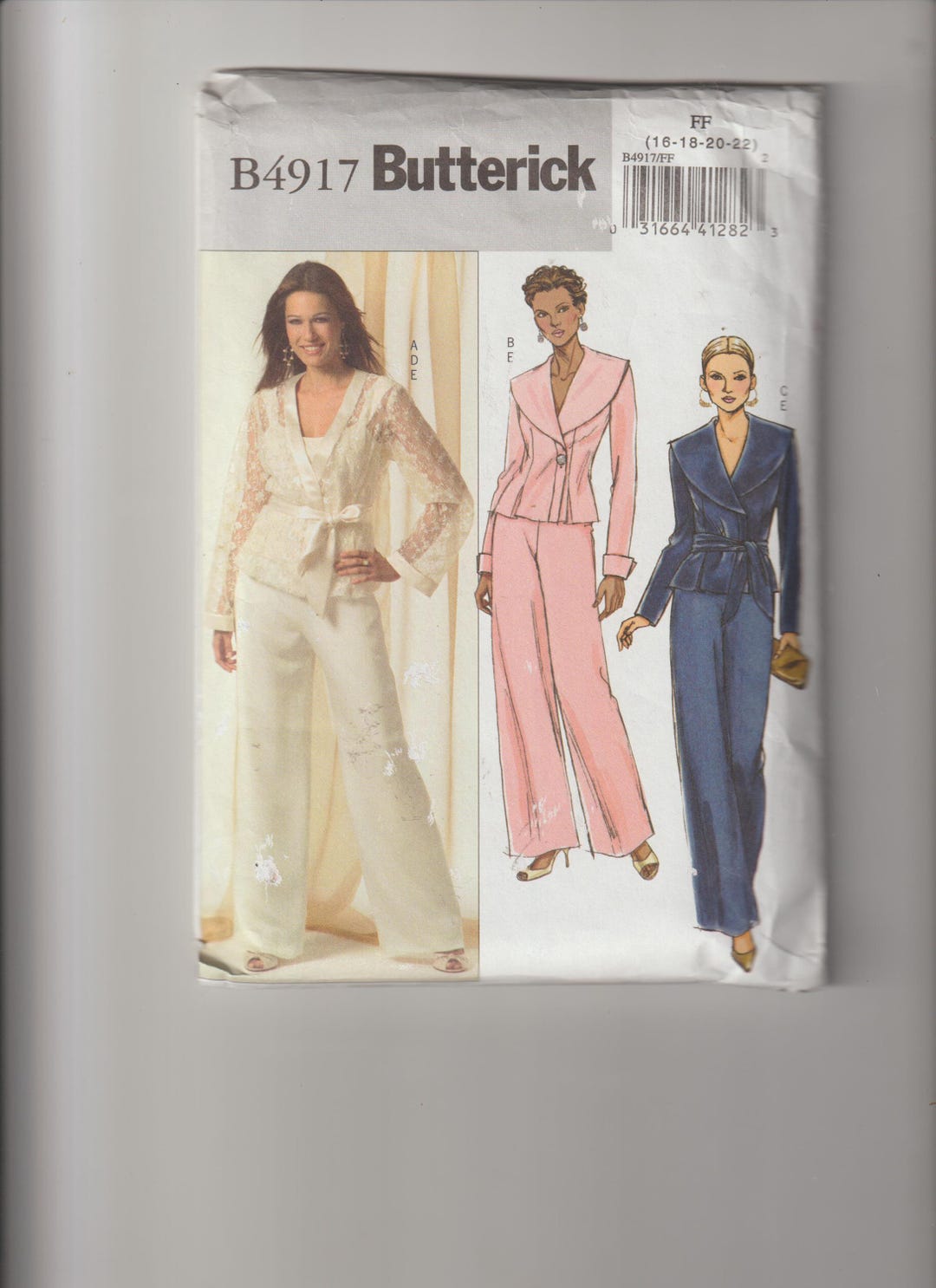 Butterick 4917 Pant Camisole Top Belt Set Pattern Sizes 16-22 Rare Find ...