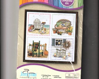 Summer Montage by Janlynn Counted Cross Stitch Kit Designer Janet