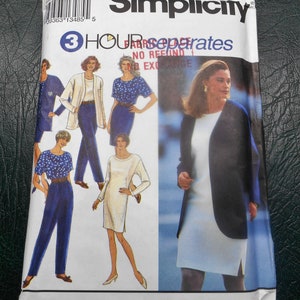Vintage SIMPLICITY #8174 Misses Pants, Skirt,Dress or Top and Unlined Jacket Sewing Pattern