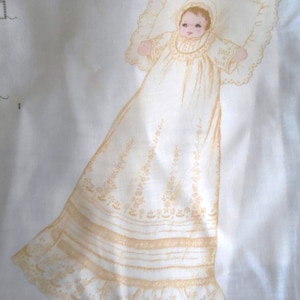 Christening Doll, Catholic Christening, Doll Fabric Panel, DIY, Baby Doll Soft Sculpture, VIP Cranston Print, Cotton Fabric,   #A38