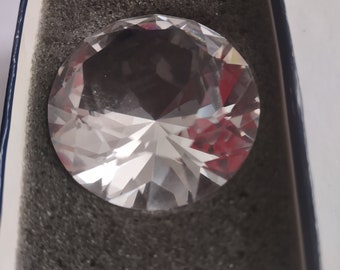 Asfour Diamond Crystal PbO 30% Display Paperweight NOS