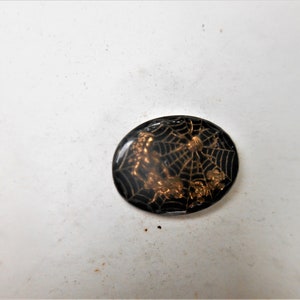 Vintage German Glass Reverse Intaglio Cabochon - Woman and Spider - Arachne - Athena - 24 x 18 mm   #PP