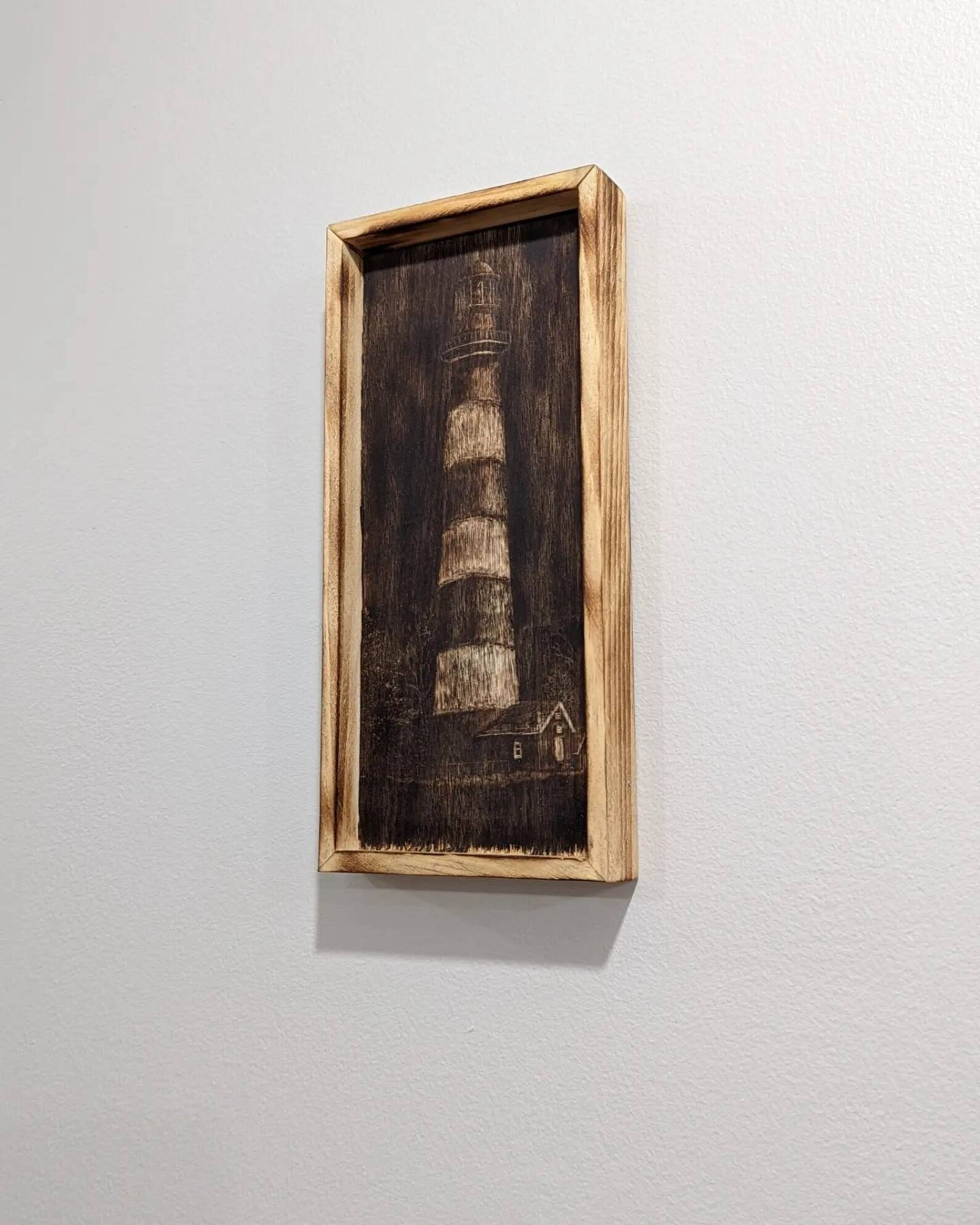 Lighthouse Wall Art Original Handmade Wood Carving Nautical Etsy