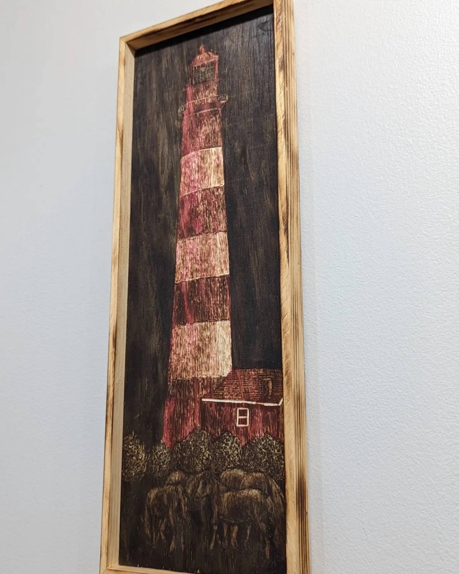 Lighthouse Wall Art Original Handmade Wood Carving Nautical Etsy