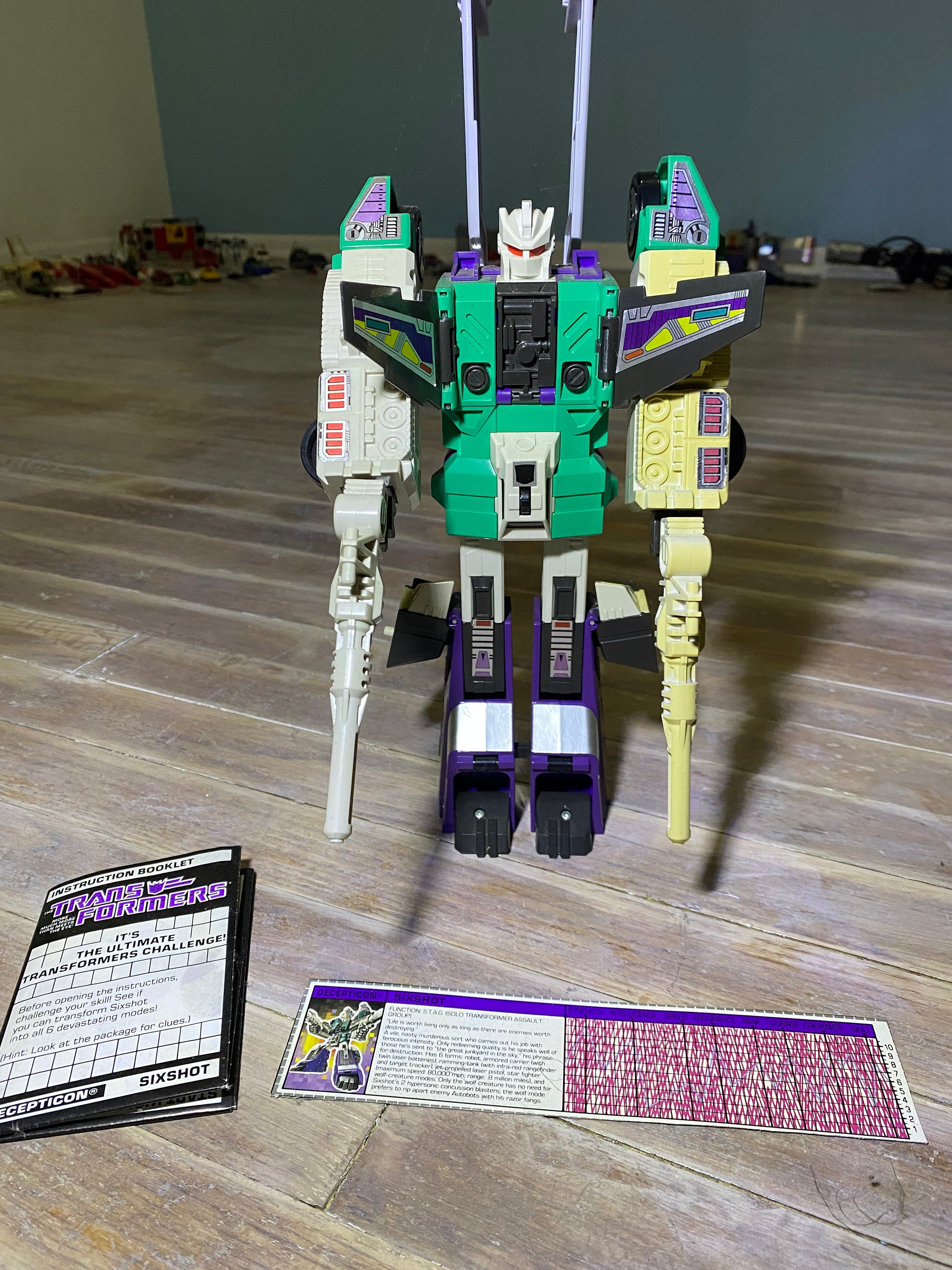 Transformers G1 Six Changers Sixshot Complete 1987 Etsy