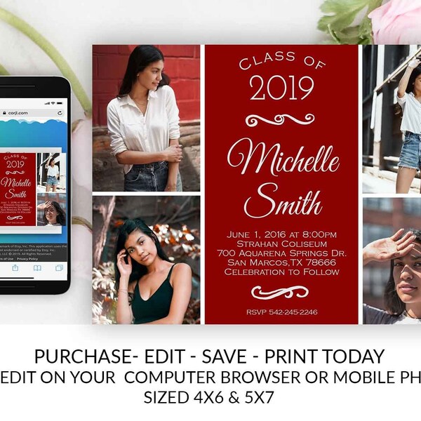 Doctorate Graduation Party Invitation Etsy