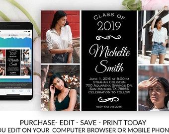 Graduation Invitations Etsy