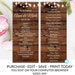 Rustic Wedding Program Wedding Program Rustic Card Rustic - Etsy