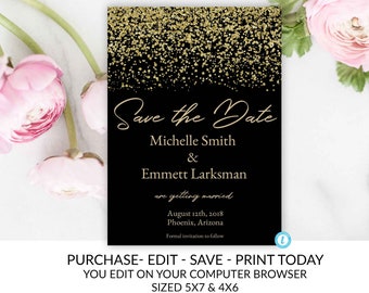 black save the date