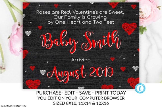 Valentine Being pregnant Announcement, Printable Being pregnant photo about Printable Baby Announcement named Valentine Being pregnant Announcement, Printable Being pregnant