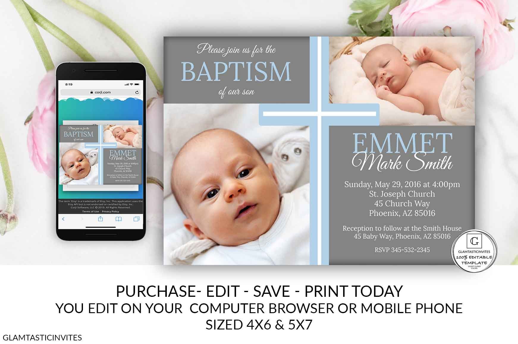 Simple Modern Elegant Cross Baby Baptism Tote Bag