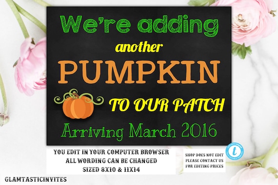 fall baby announcement pumpkin patch baby reveal pregnancy fall baby announcement