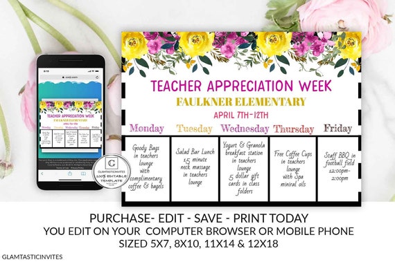 Teacher Schedule Chart