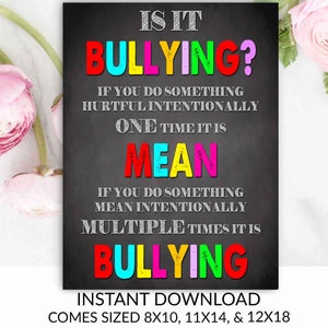Is it Bullying Sign, Counselor Office Sign,  Bullying Sign Instant Download Printable School Office Wall Door Sign, Social Worker Sign Class