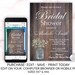 Editable Bridal Shower Invitation Babies Breath Country Rustic Wood Background Printable Template Online Invitation DIY Electronic Invite 