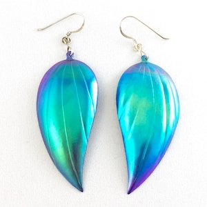 Vintage Titanium Heat Treated Rainbow Earrings Large, #TEX-1