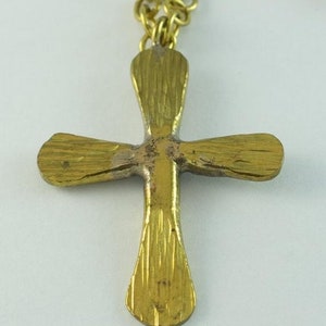Rafael Canada Brass &quot;Plain Cross&quot; Pendant UNUSED & SIGNED