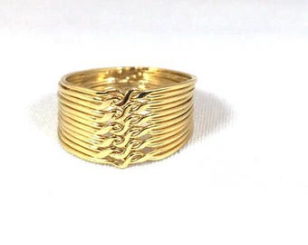 puzzle ring sterling silver 14k gold plated 12 bandsTreasurebox83