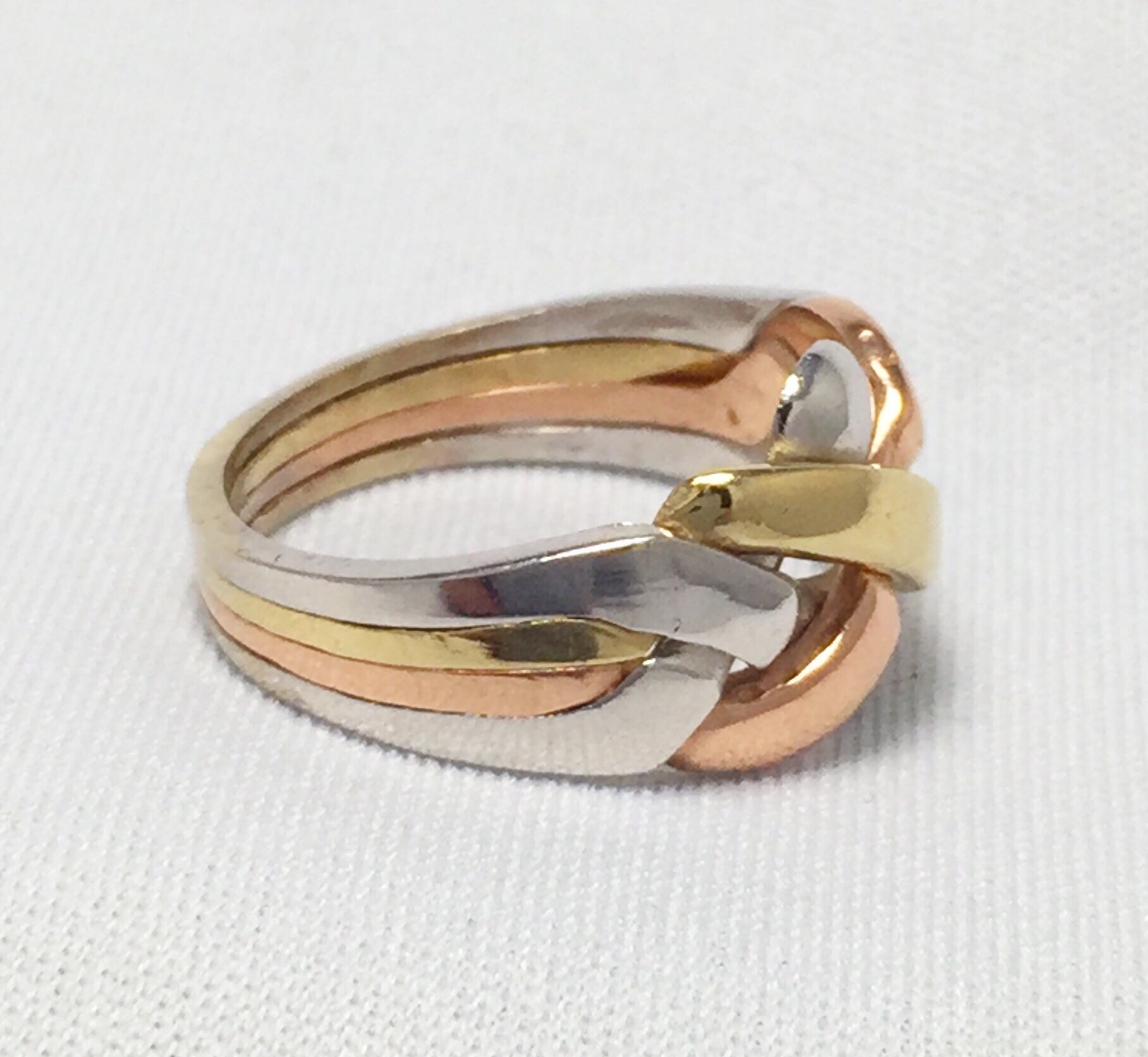 Puzzle Ring 14k Tri Colour Gold. The Orignal Friendship Etsy