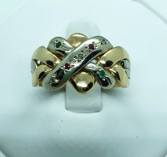 Diamond puzzle ring sale