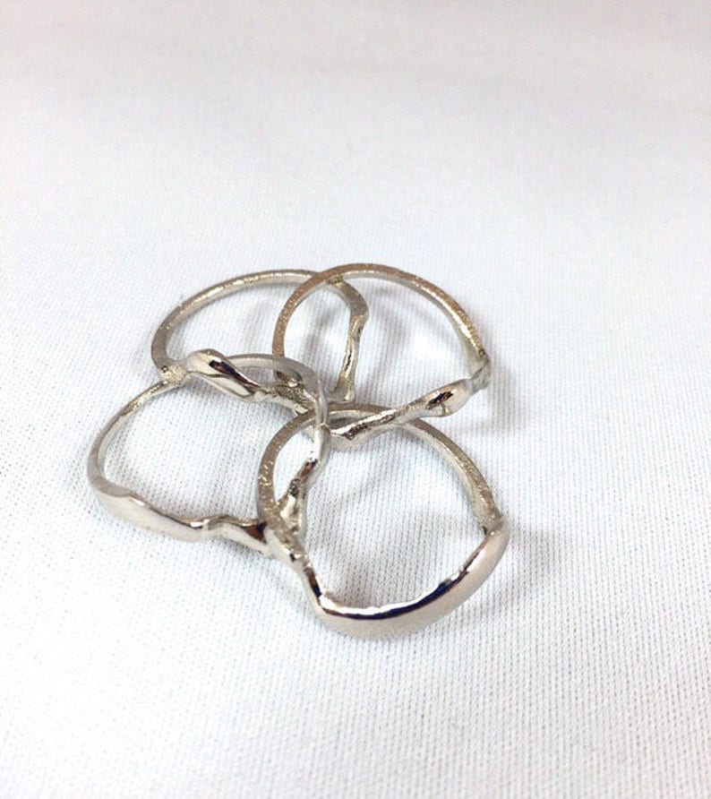 puzzle ring large band the original friendship ring in sterling silver.