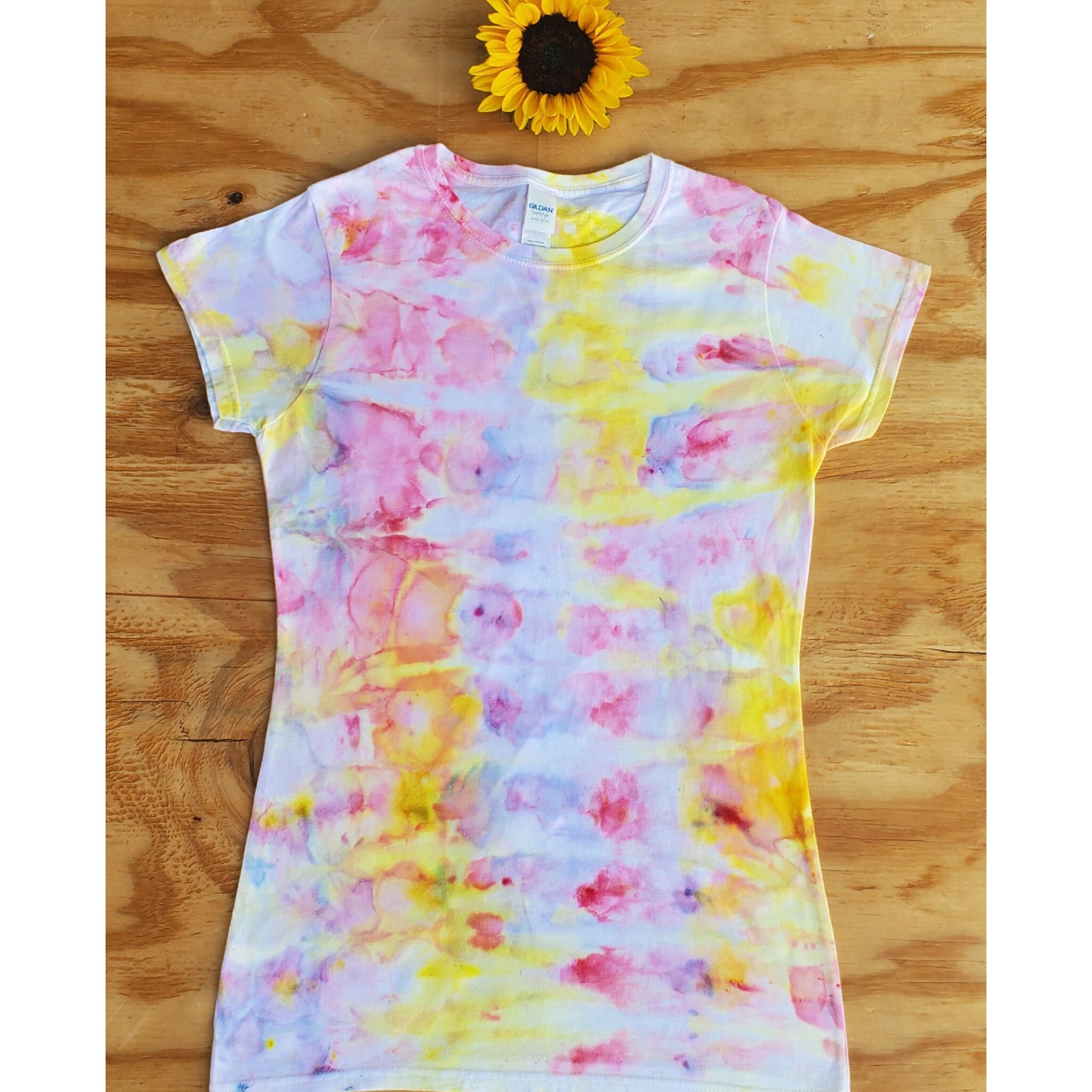 Pastel Summer Flowers Tie Dye Shirt Short Sleeve Adult or Etsy