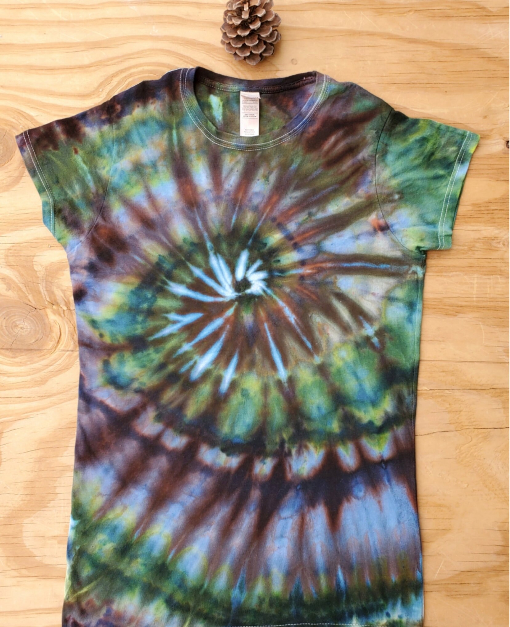 Green Forest Tie Dye Shirt Short Sleeve Adult or Women's - Etsy