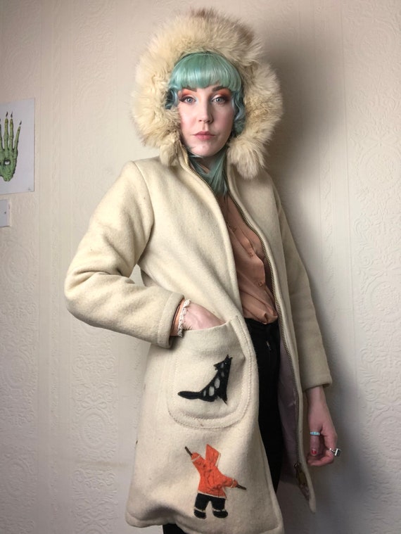 real fur collar coat