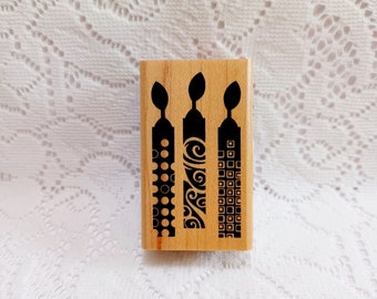Birthday Stamp, Candle Birthday stamp, Birthday candles Stamp, Destash stamp, Pre-owned Stamp