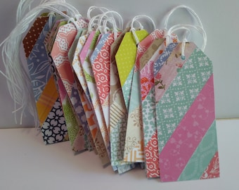 Quilt tags, Quilt gift tags, Sewing tags, Gift tags, Quilting tags, Price tags, Set of 12 or 25