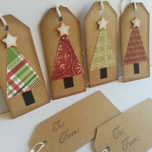 Étiquettes pour arbres de Noël, étiquettes de Noël, étiquettes de vacances, étiquettes cadeaux, étiquettes de Noël rustiques image 4