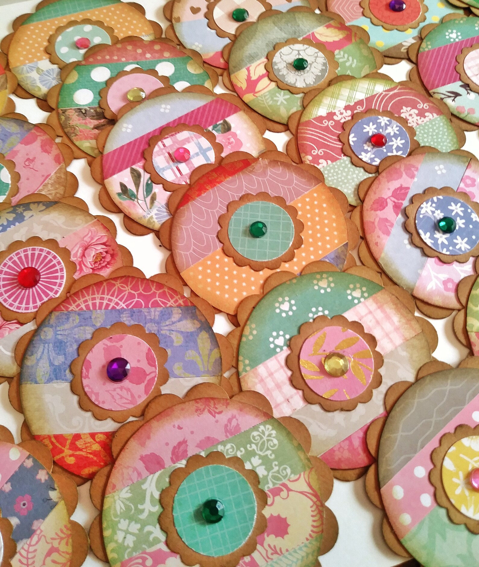 Paper Flower Embellishments Junk Journal Flowers Flower Etsy UK