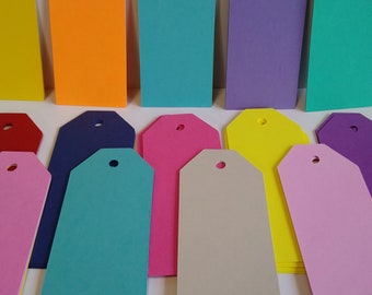 Tags, Variety color gift tags, Hang tags, Gift tags, Favor tags, Price tags, Set of 12, 25, or 50