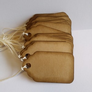 Kraft gift tags, Favor tags, Kraft tags, Wedding tags, Rustic tags, Price tags, Set of 25 or 100, Size 2 1/2x 1 1/2 image 2